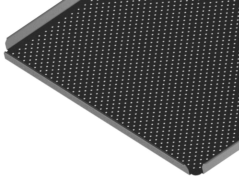 Perforated aluminium sheet, teflon coated